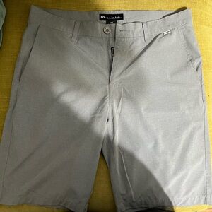 Travis Mathew Light Gray Flat Front Shorts
